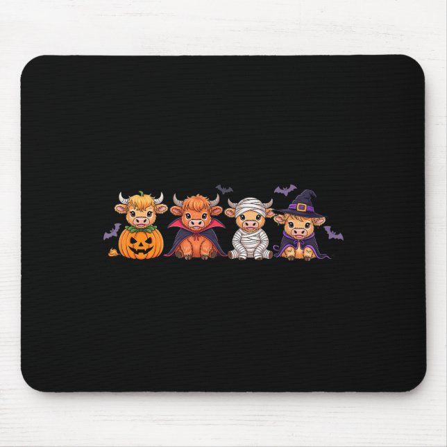 Halloween Highland-Rind  Mousepad (Vorne)