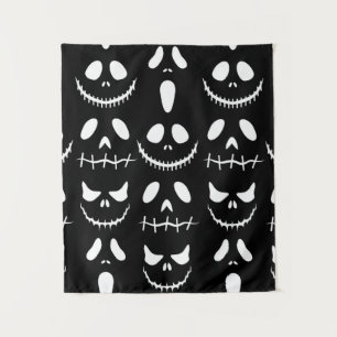 Halloween Hintergrund. Nahtloses Muster mit Halbwe Wandteppich