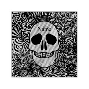 Halloween Hippie Skull Thunder_Cove Permastempel