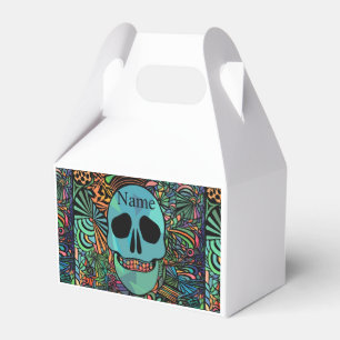 Halloween Hippie-Totenkopf Thunder_Cove Geschenkschachtel
