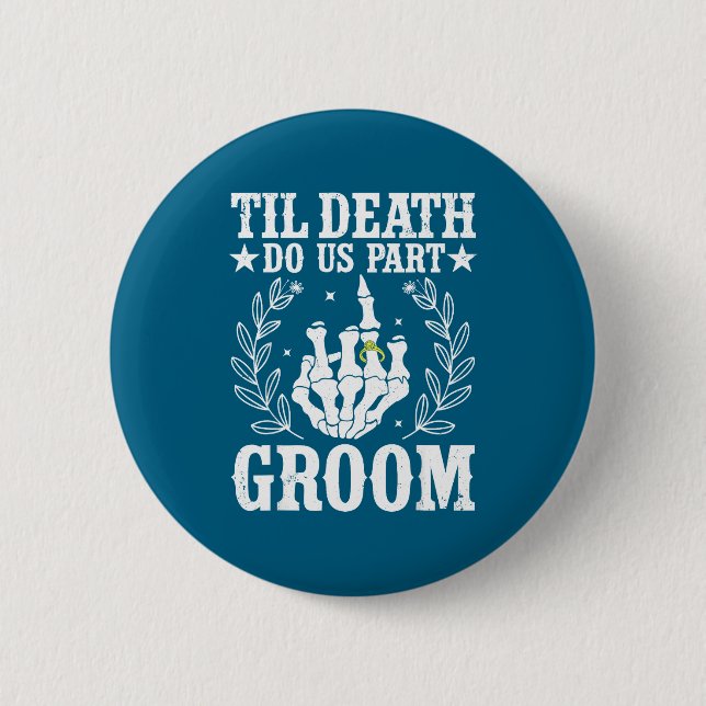 Halloween-Hochzeit bis dass der Tod uns scheidet B Button (Vorderseite)