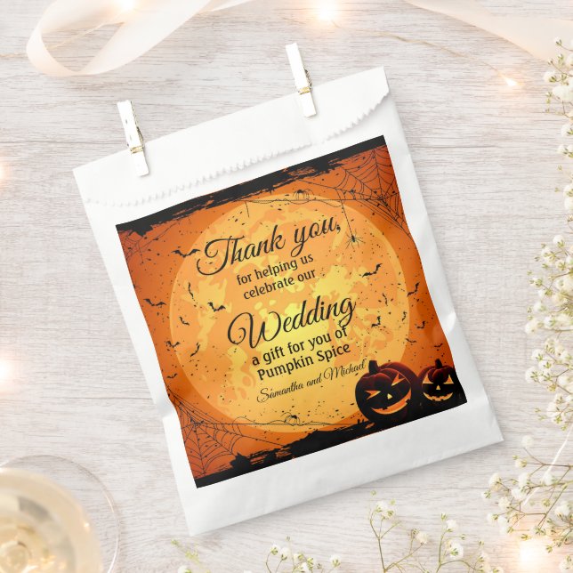 Halloween Hochzeit Danke, dass Sie Taschen-Individ Geschenktütchen (Ausgeschnitten)