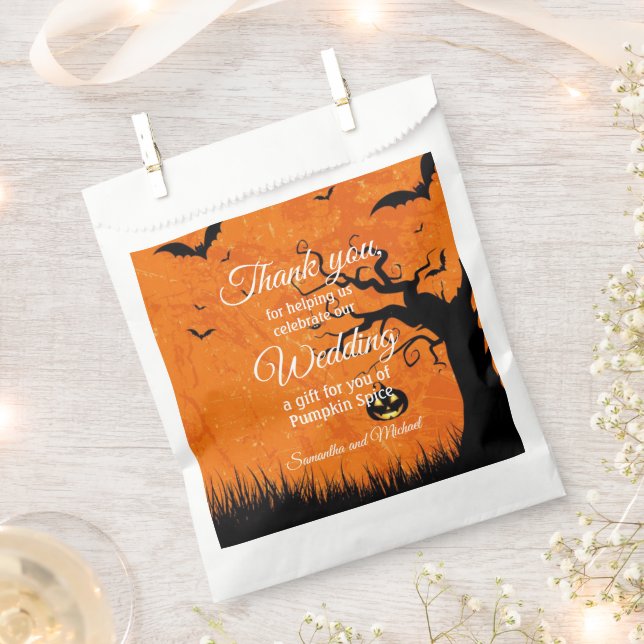 Halloween Hochzeit danke Ihnen Beängstigenden Baum Geschenktütchen (Ausgeschnitten)