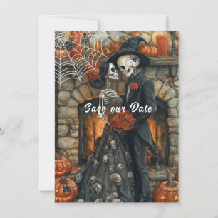 Halloween-Hochzeit Flach Save The Date Karte