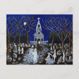Halloween, Hochzeit, Friedhof, Geister, Postkarte