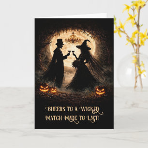 Halloween-Hochzeit Glückwünsche Böse Paar Karte