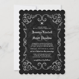 Halloween Hochzeit "Zusammen mit" EMPFANG BACK Einladung