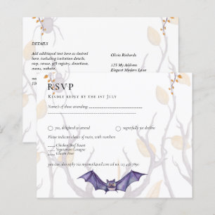 Halloween Hochzeitseinladung Gothic Skulls Lila