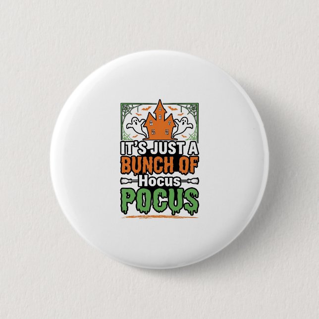 Halloween Hocus Pocus Zitat Vektor Design_1 Button (Vorderseite)