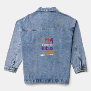 Halloween Hokuspokus Hexen-Typografie Vektor Jeansjacke
