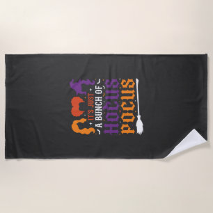 Halloween Hokuspokus Hexen-Typografie Vektor Strandtuch