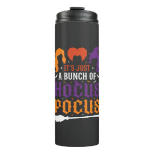 Halloween Hokuspokus Hexen-Typografie Vektor Thermosbecher