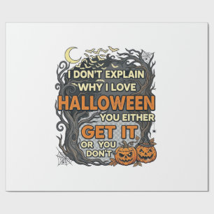Halloween Hol es Gruselig Baum Kürbisse Fledermäus Geschenkpapier