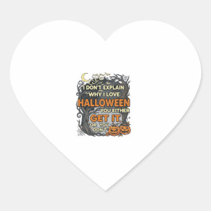 Halloween Hol es Gruselig Baum Kürbisse Fledermäus Herz-Aufkleber