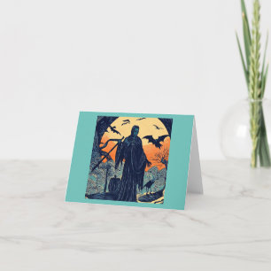 Halloween - Holzschnitt Stil 3 Karte