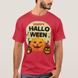 Halloween Horor Night Pumpkins Vintag T-Shirt