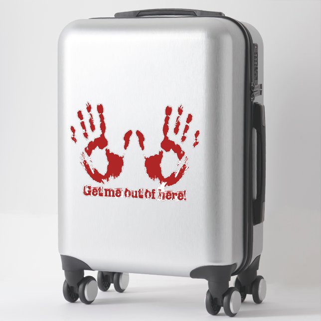 Halloween Horror Bloody Handprints Bloodcolor Aufkleber (Koffer)