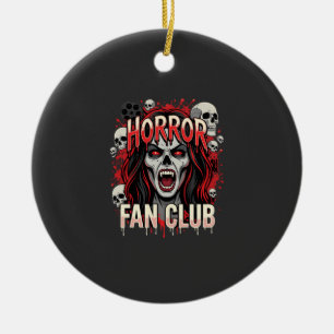 Halloween Horror Fan Club Vampir-Schädel Keramik Ornament
