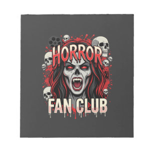 Halloween-Horror-Fan-Club-Vampir-Schädel Notizblock