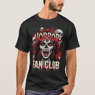 Halloween Horror Fan Club Vampir-Schädel T-Shirt