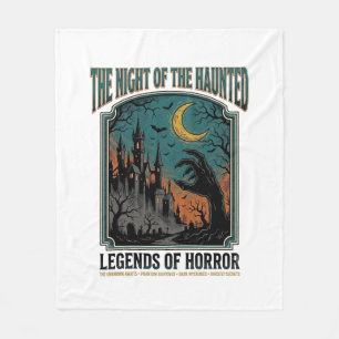 Halloween Horror Grusel Nacht Vintage Gruselig_1 Fleecedecke