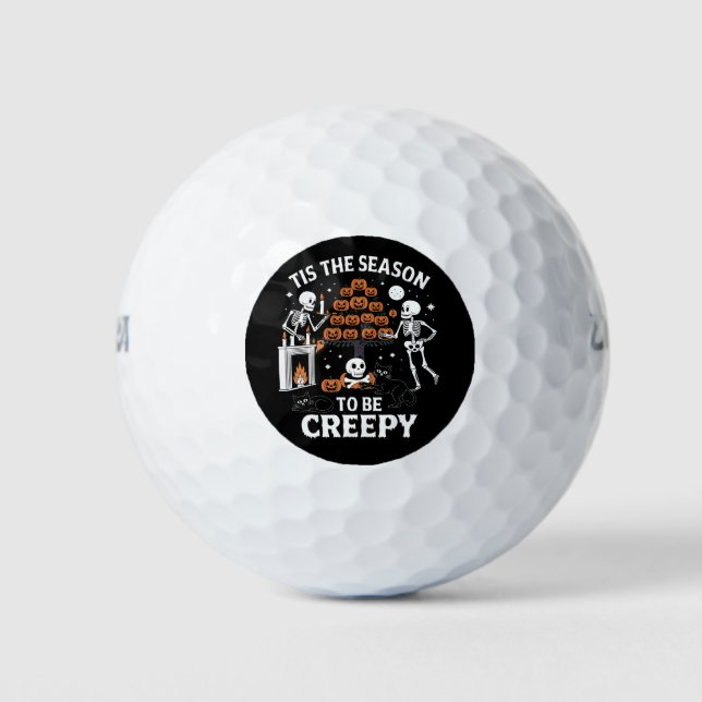 Halloween-Horror ist die Jahreszeit gruselig Golfball (Vorderseite)