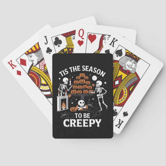 Halloween-Horror ist die Jahreszeit gruselig Spielkarten (Rückseite)