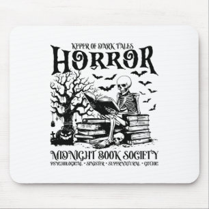 Halloween Horror Midnight Book Club Society Litera Mousepad