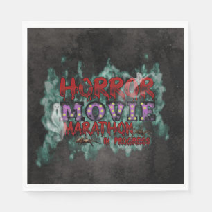 Halloween Horror Movie Marathon In Progress Serviette