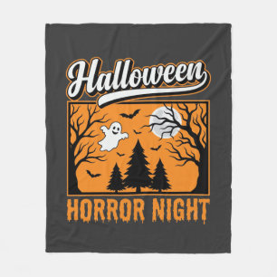 Halloween Horror Night Retro-Geisterwald Fleecedecke