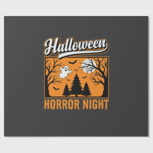 Halloween Horror Night Retro-Geisterwald Geschenkpapier
