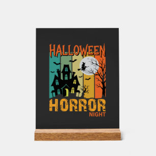 Halloween Horror Night Spukhaus Vektor_1 Acrylschild