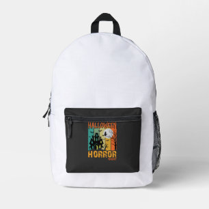 Halloween Horror Night Spukhaus Vektor_1 Bedruckter Rucksack