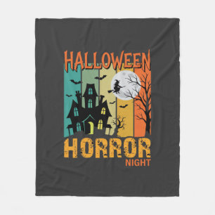 Halloween Horror Night Spukhaus Vektor_1 Fleecedecke