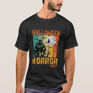 Halloween Horror Night Spukhaus Vektor_1 T-Shirt