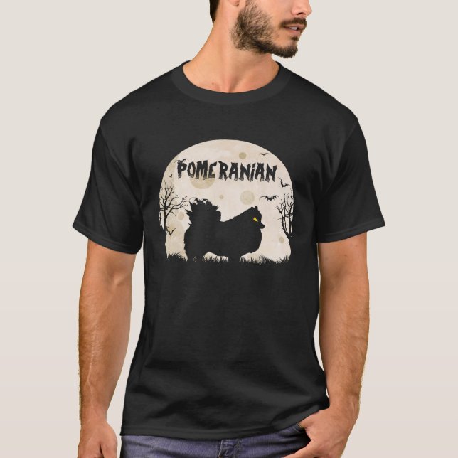 Halloween Horror Pomeranian T-Shirt (Vorderseite)