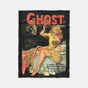 Halloween Horror Vintag Ghost Comic Book Retro Sc Fleecedecke