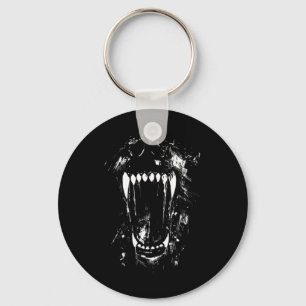 Halloween Horror Wolf Hund Vampir Monster Zähne Schlüsselanhänger