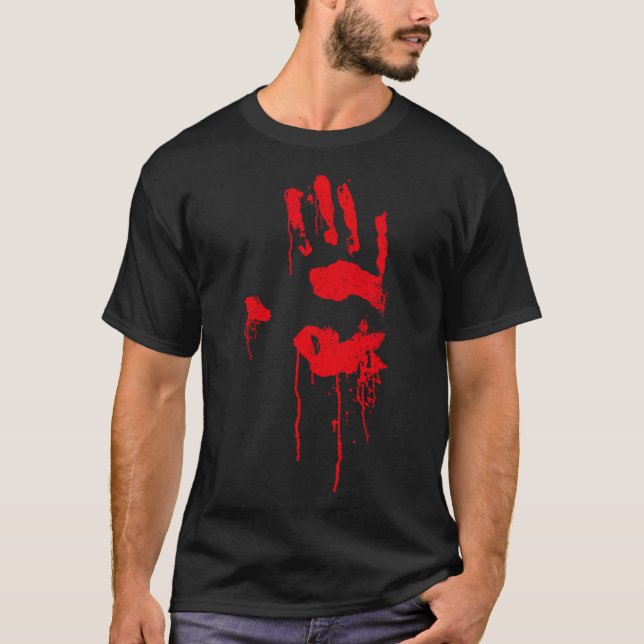 Halloween Horror Zombie Costume Top Bloody Handpri (Vorderseite)