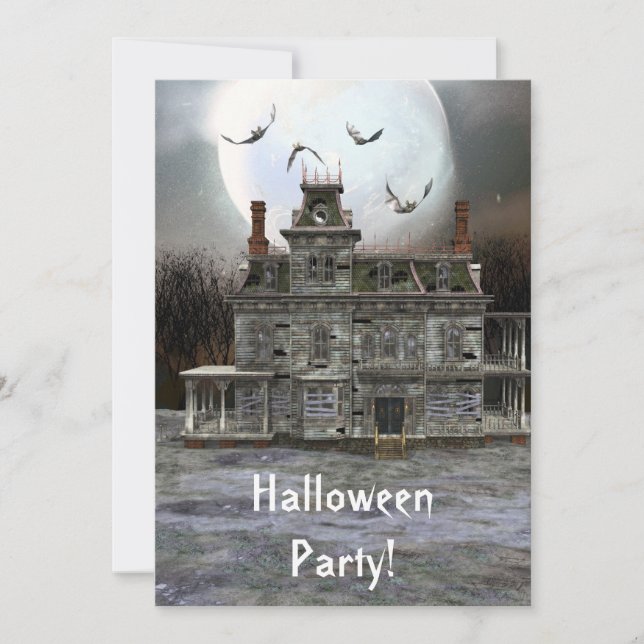 Halloween House 5 x 7 Invitation (Devant)