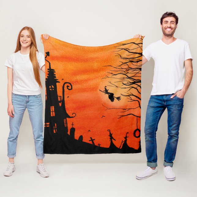 Halloween House Fleece Blanket (Beispiel)