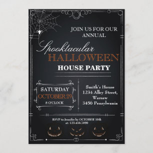 Halloween-House-Party Einladung