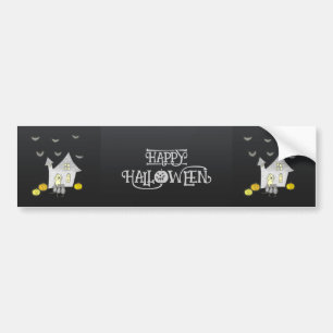 Halloween House, Schwarze Katzen, Fledermäuse, Kür Autoaufkleber