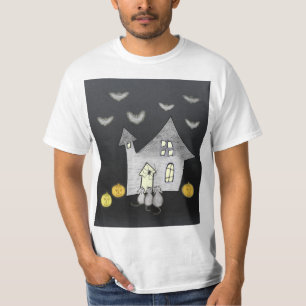 Halloween House, Schwarze Katzen, Fledermäuse, Kür T-Shirt