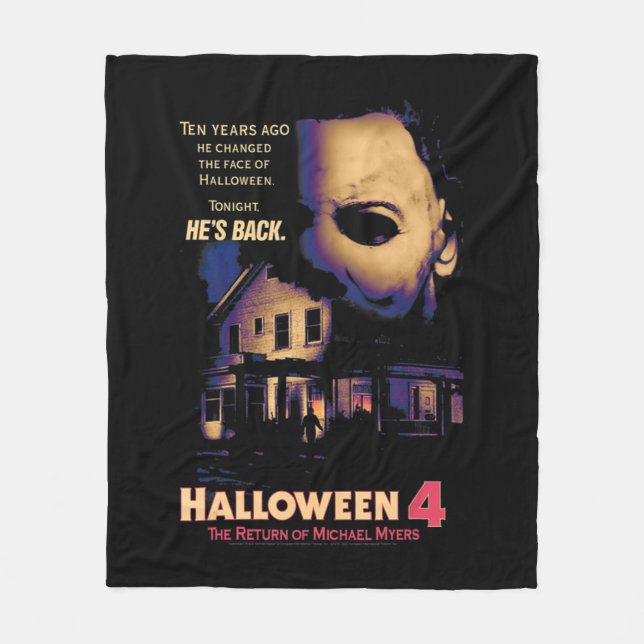 Halloween House und Mask Fleecedecke (Vorderseite)