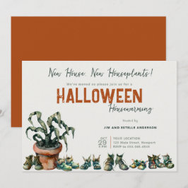 Halloween Housewärming New Zuhause Shoes Terracott Einladung