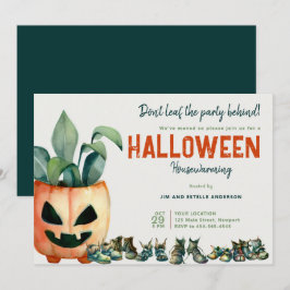 Halloween Housewarming Party Pumpkin Pflanze Schuh Einladung