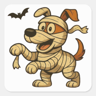 Halloween Howler Quadratischer Aufkleber