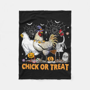 Halloween Hühnenkürbchen oder Leckerei Spooky Se Fleecedecke