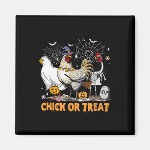 Halloween Hühnenkürbchen oder Leckerei Spooky Se Magnet
